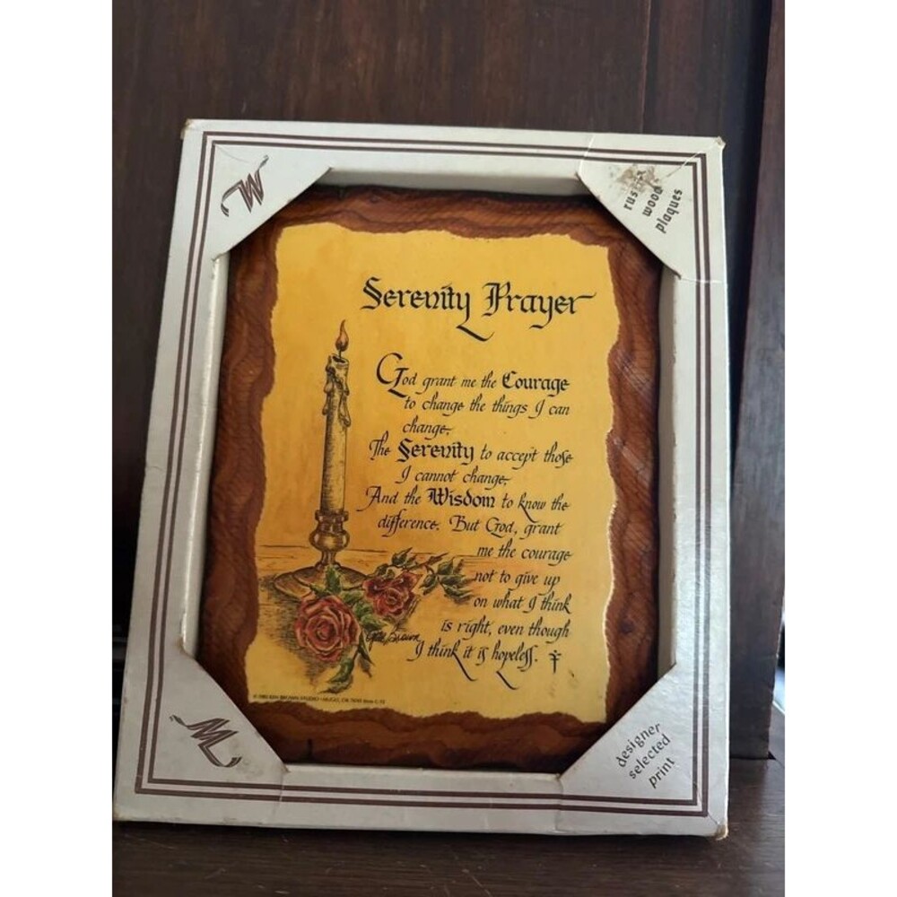 Rustic wood prayer sign vintage